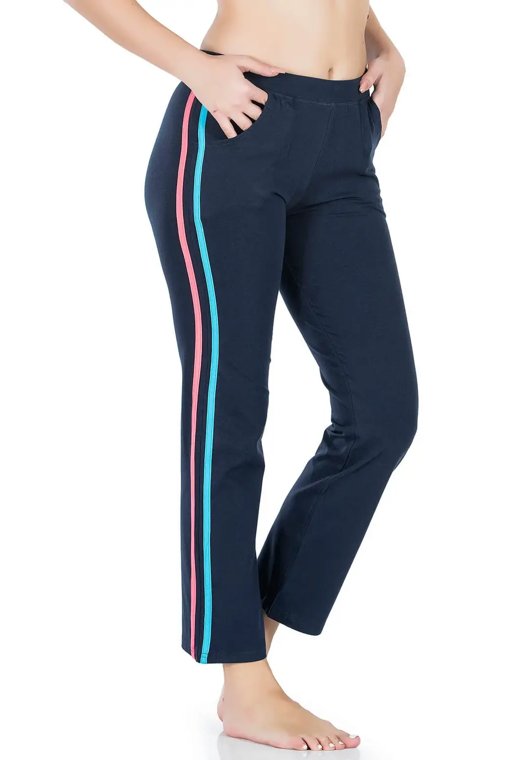 İç Giyim Derya Kurşun Cepli Yandan Çizgili Eşofman Altı