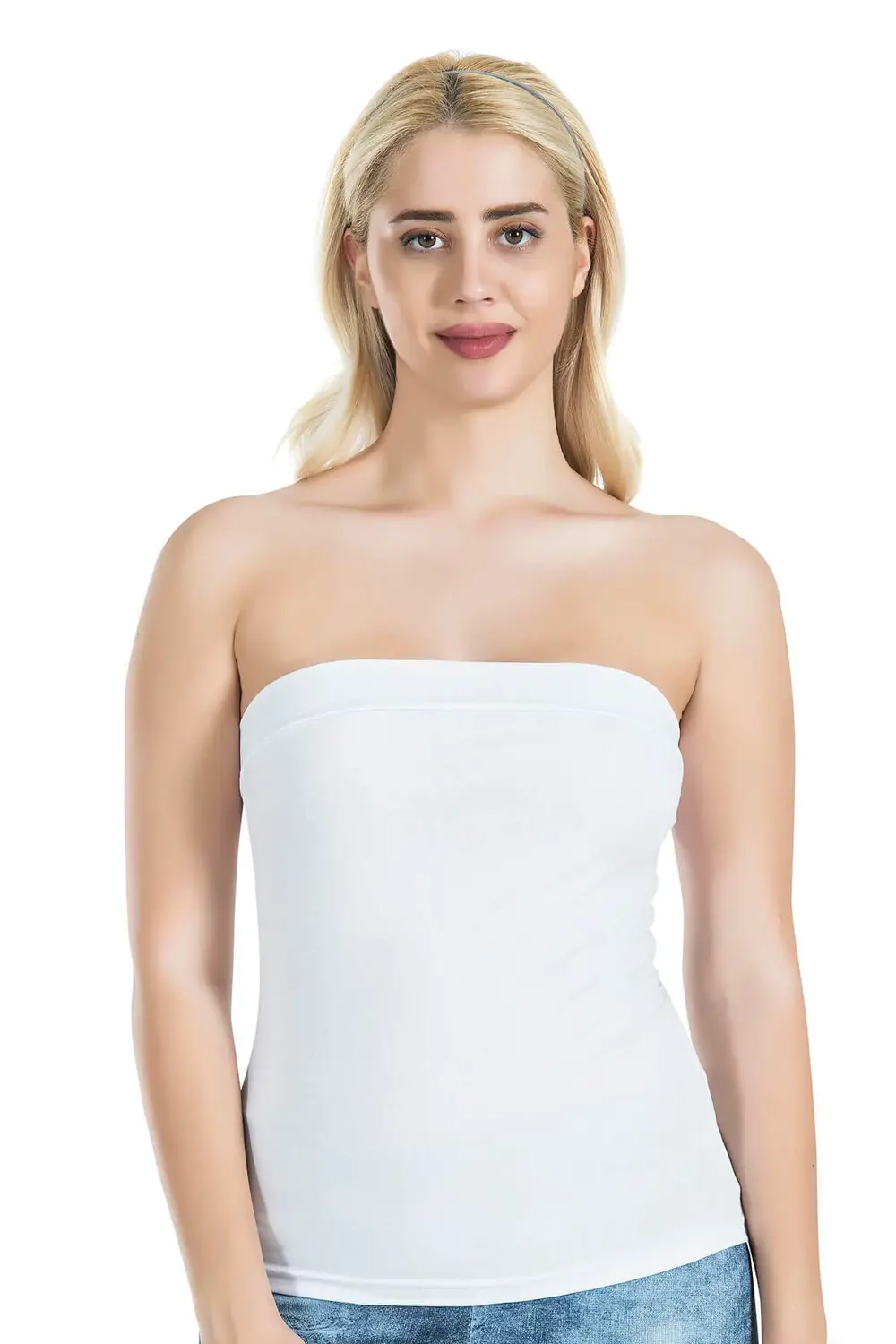 İç Giyim Derya Kurşun Düz Straplez Şık Bluz