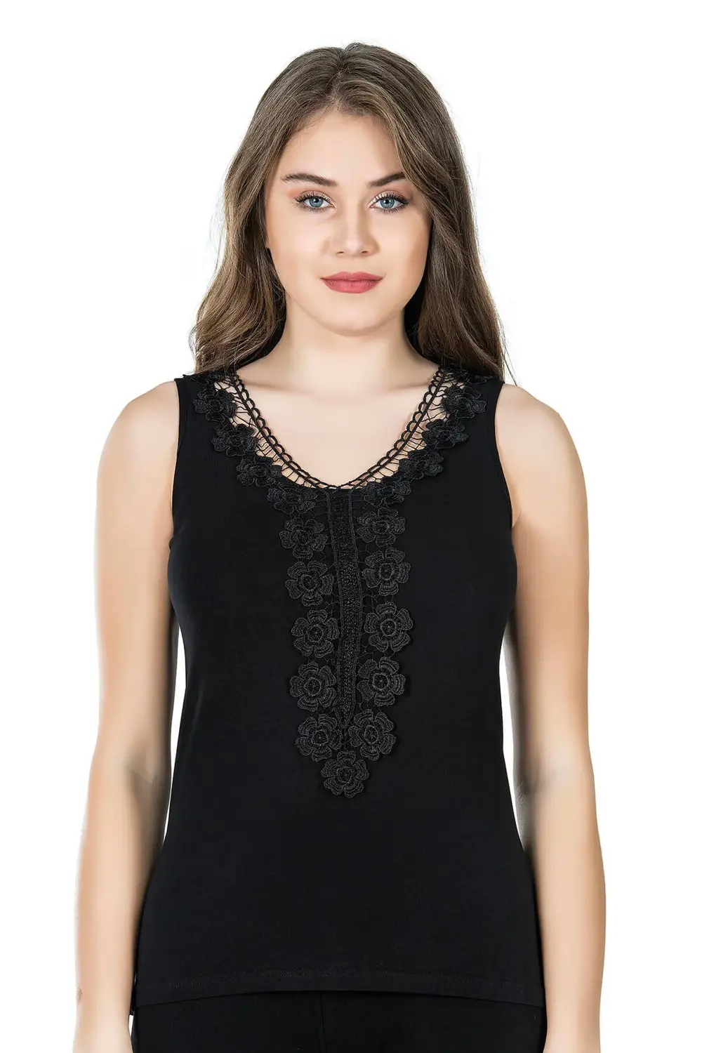 İç Giyim Derya Kurşun Ön Kısmı Özel Dokuma Motif İşlemeli Şık Blu