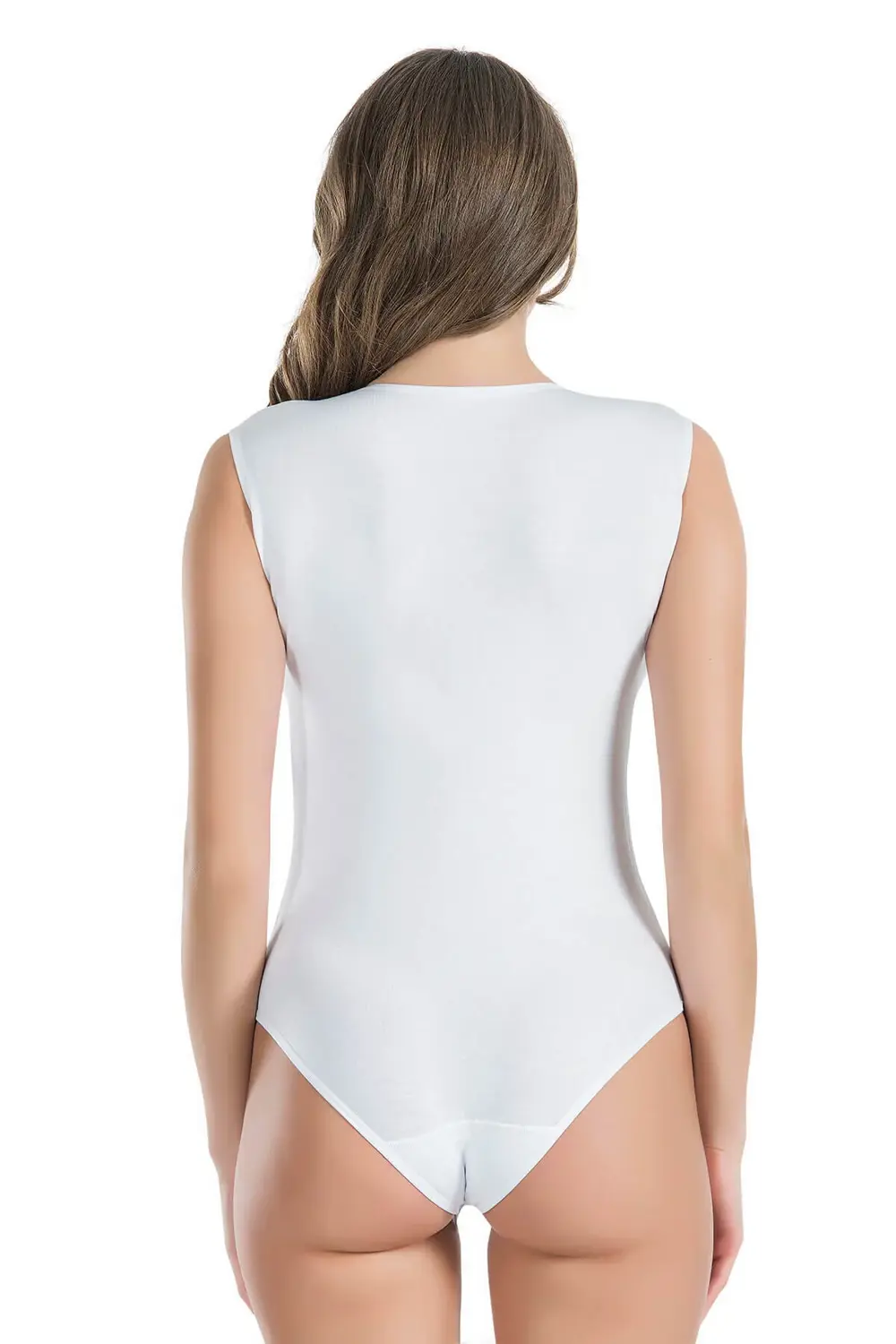 İç Giyim Derya Kurşun Pamuk Kumaş Sıfır Kol Geniş Yaka Çıt Çıtlı