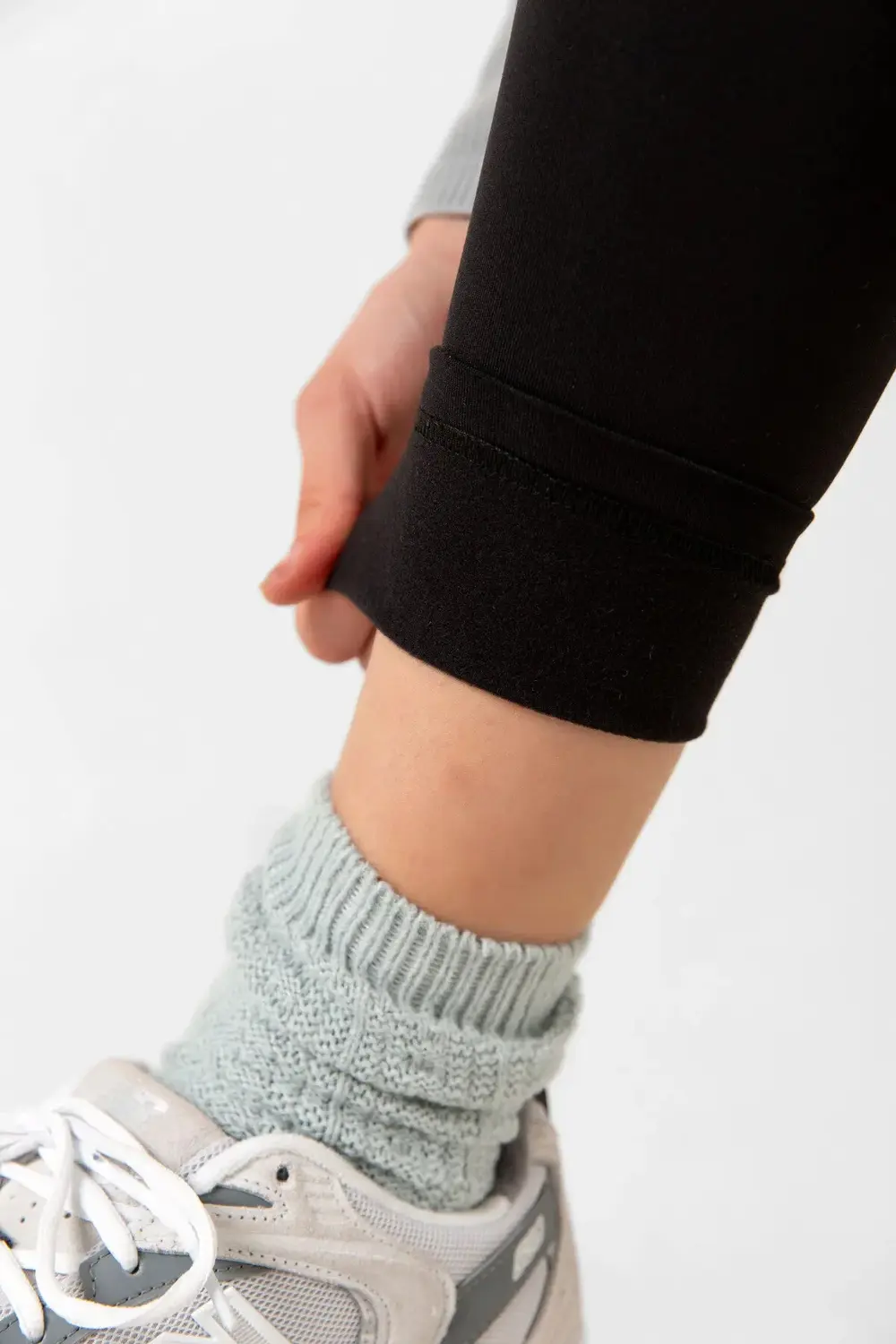 İç Giyim Derya Kurşun Yüksek Bel Şardonlu Kışlık Tayt