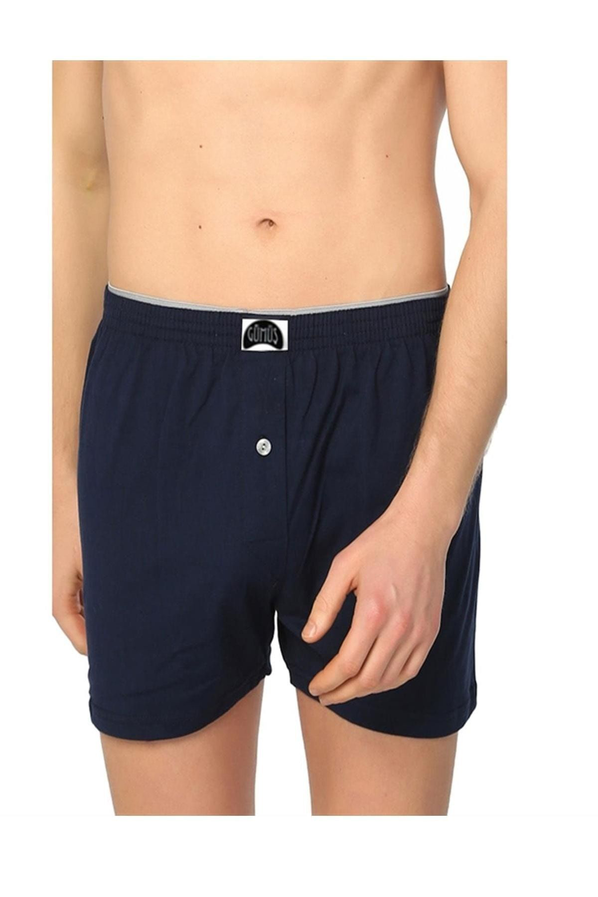 Iç Giyim Düğmeli Erkek Boxer 6 Lı Paket