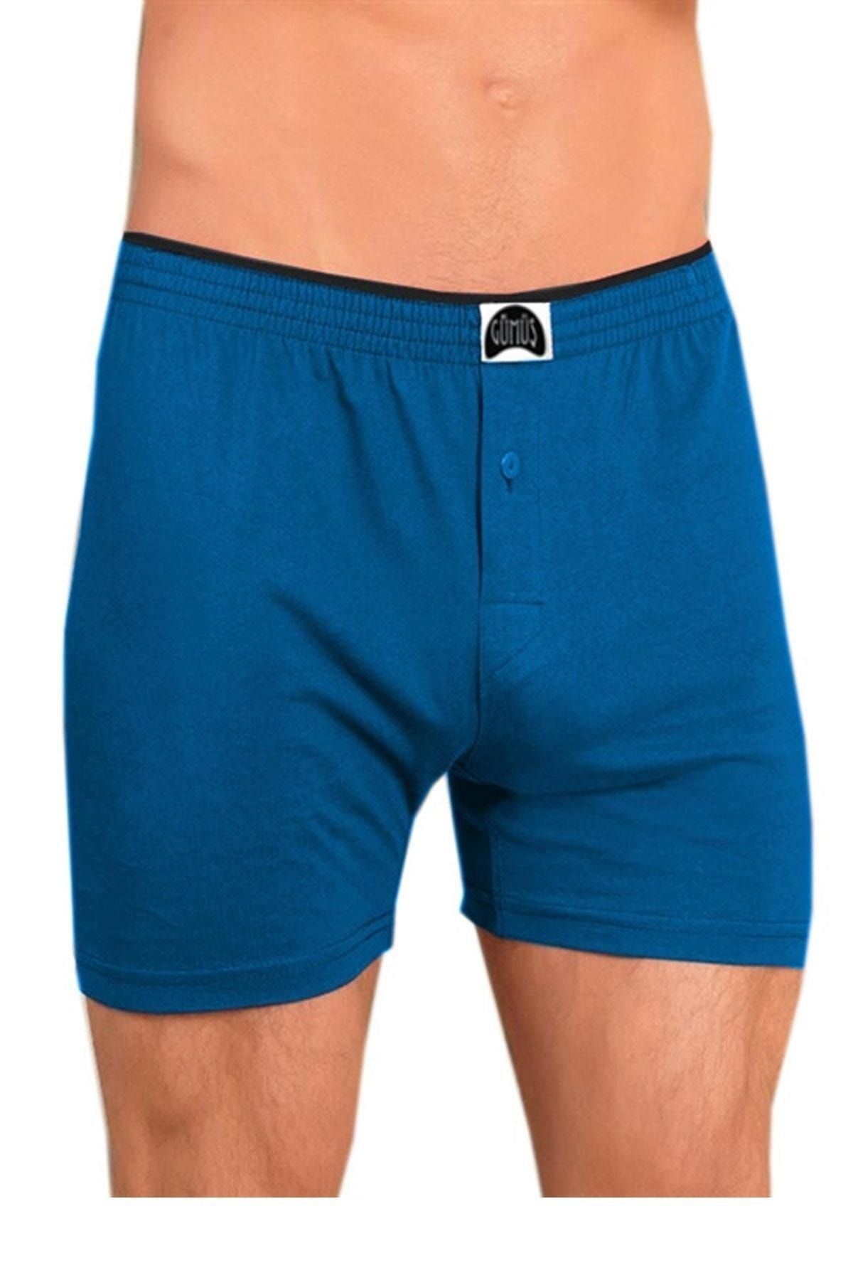 Iç Giyim Düğmeli Erkek Boxer 6 Lı Paket