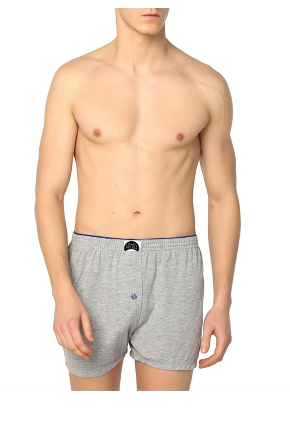 Iç Giyim Düğmeli Erkek Boxer 6 Lı Paket