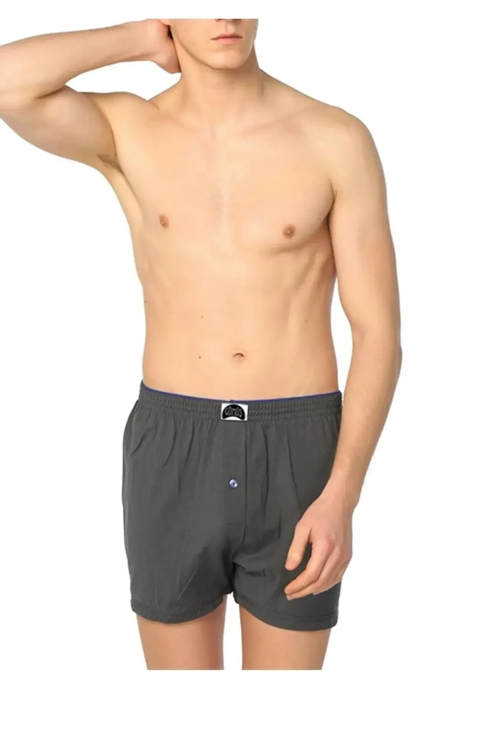 Iç Giyim Düğmeli Erkek Boxer 6 Lı Paket