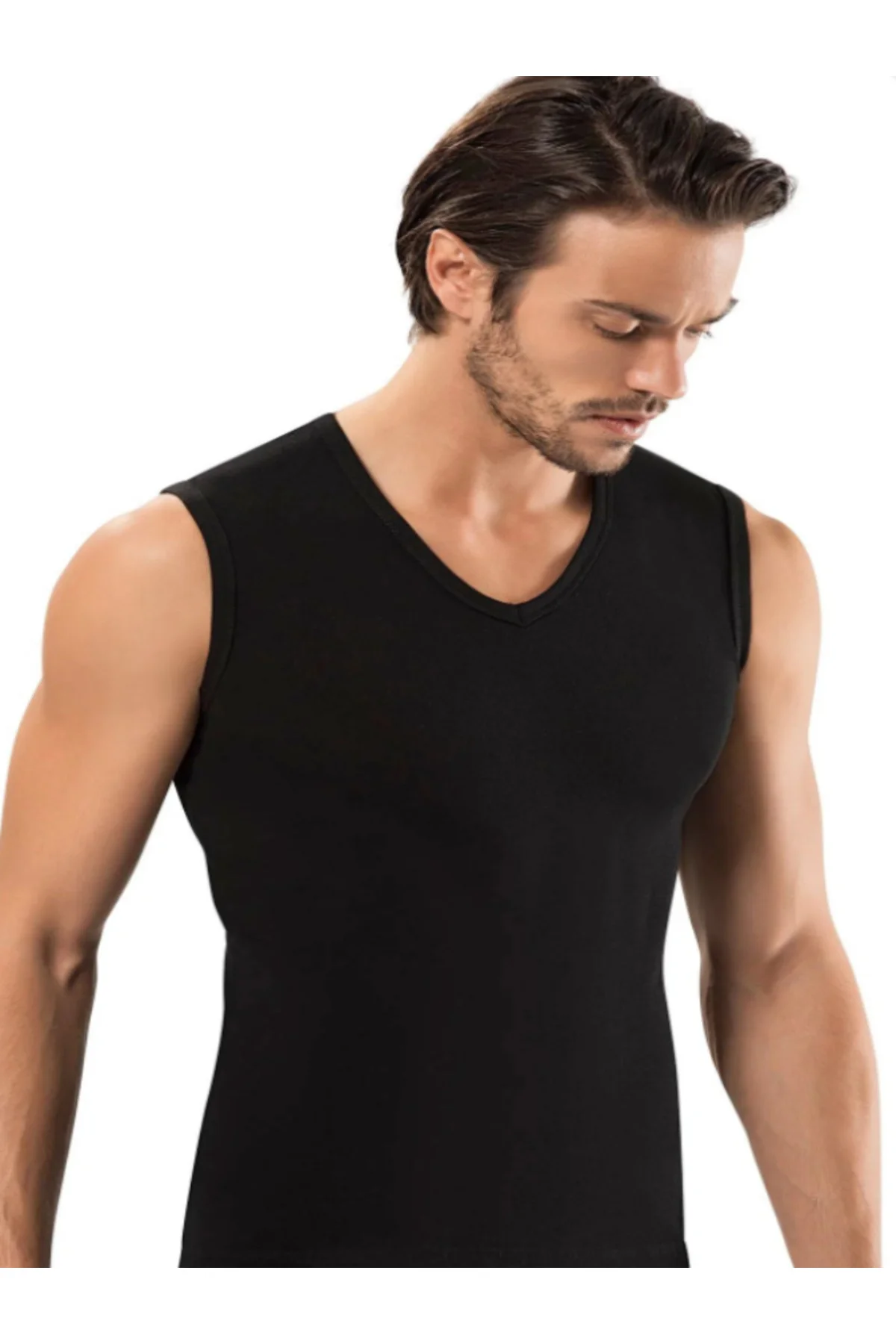 İç Giyim ERDEM Slim Fit Kolsuz Derin V Yaka Atlet (3 ADET)