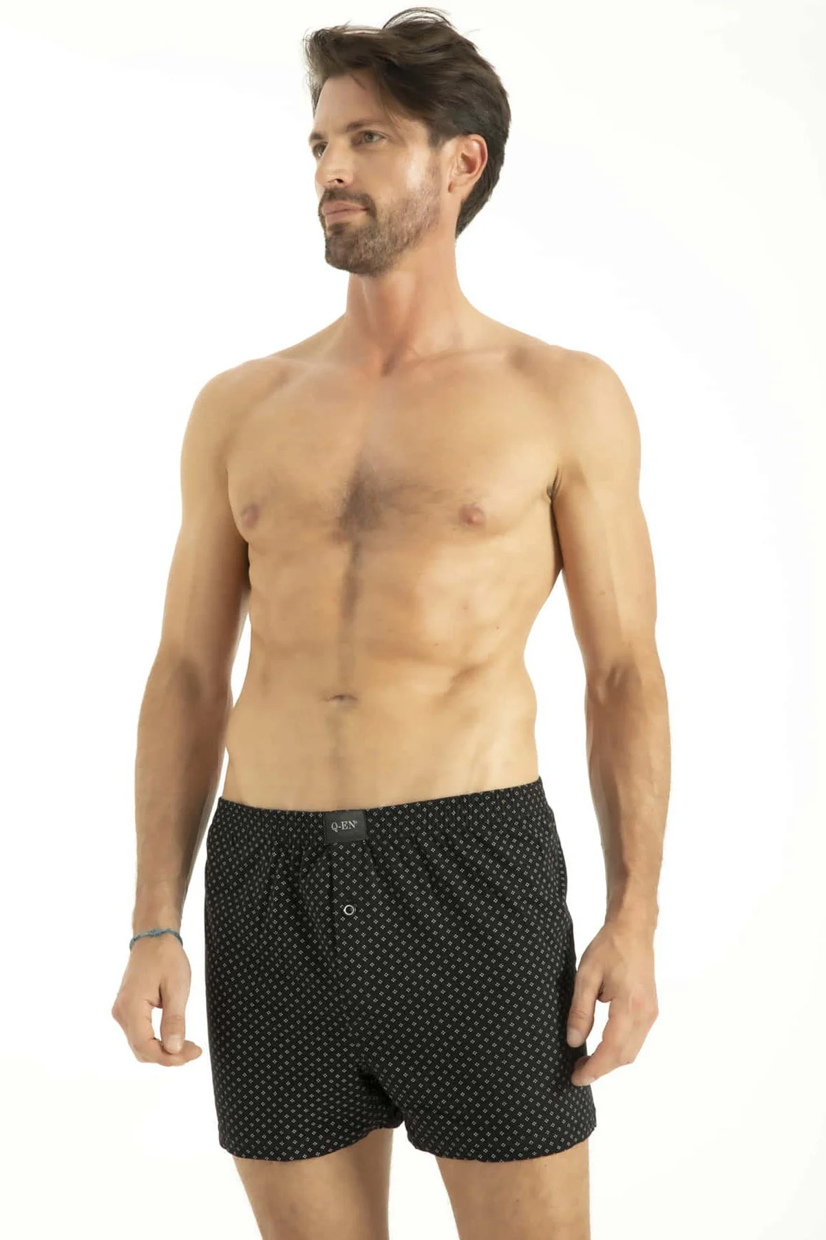 İÇ GİYİM ERKEK PAMUK KUMAŞ GEÇME BEL BASKILI BOXER (3 ADET)