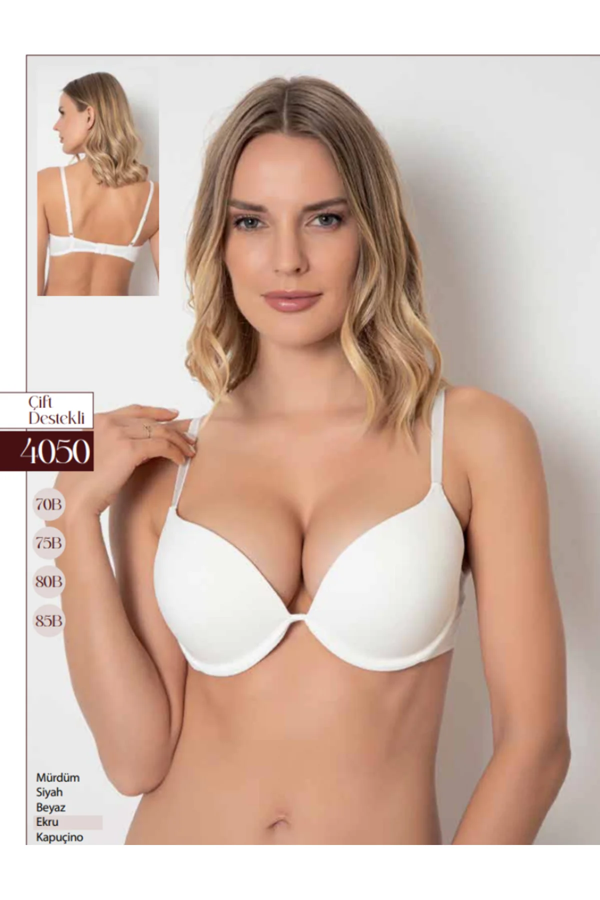 İç Giyim GODEWO Çift Destekli (Duble Push-Up) 2 Beden Büyük Göste