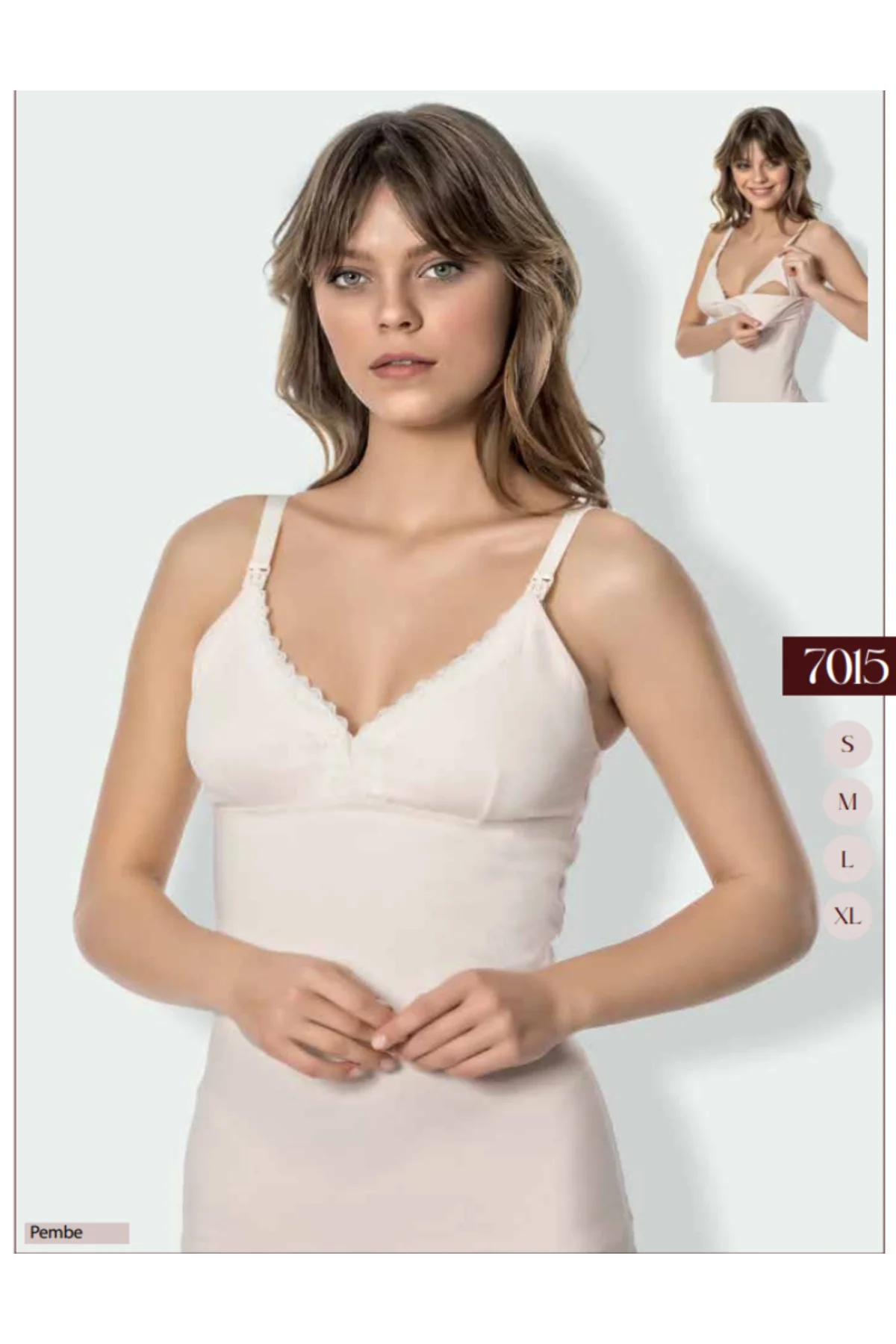 İç Giyim GODEWO Dantelli Pamuklu Emzirme Atleti