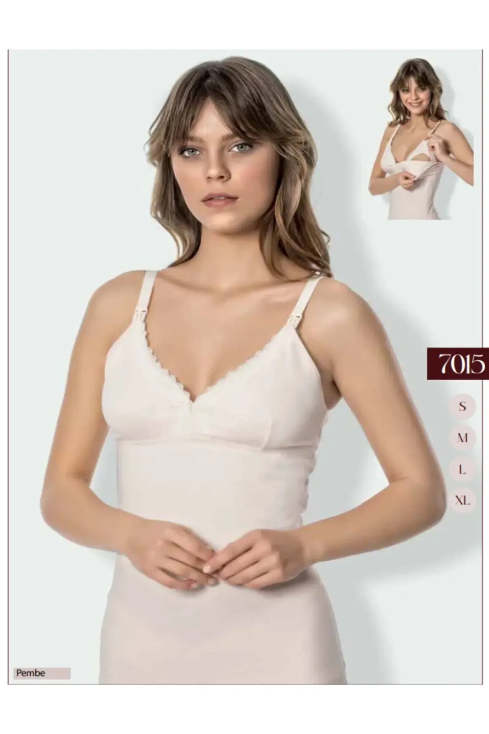 İç Giyim GODEWO Dantelli Pamuklu Emzirme Atleti