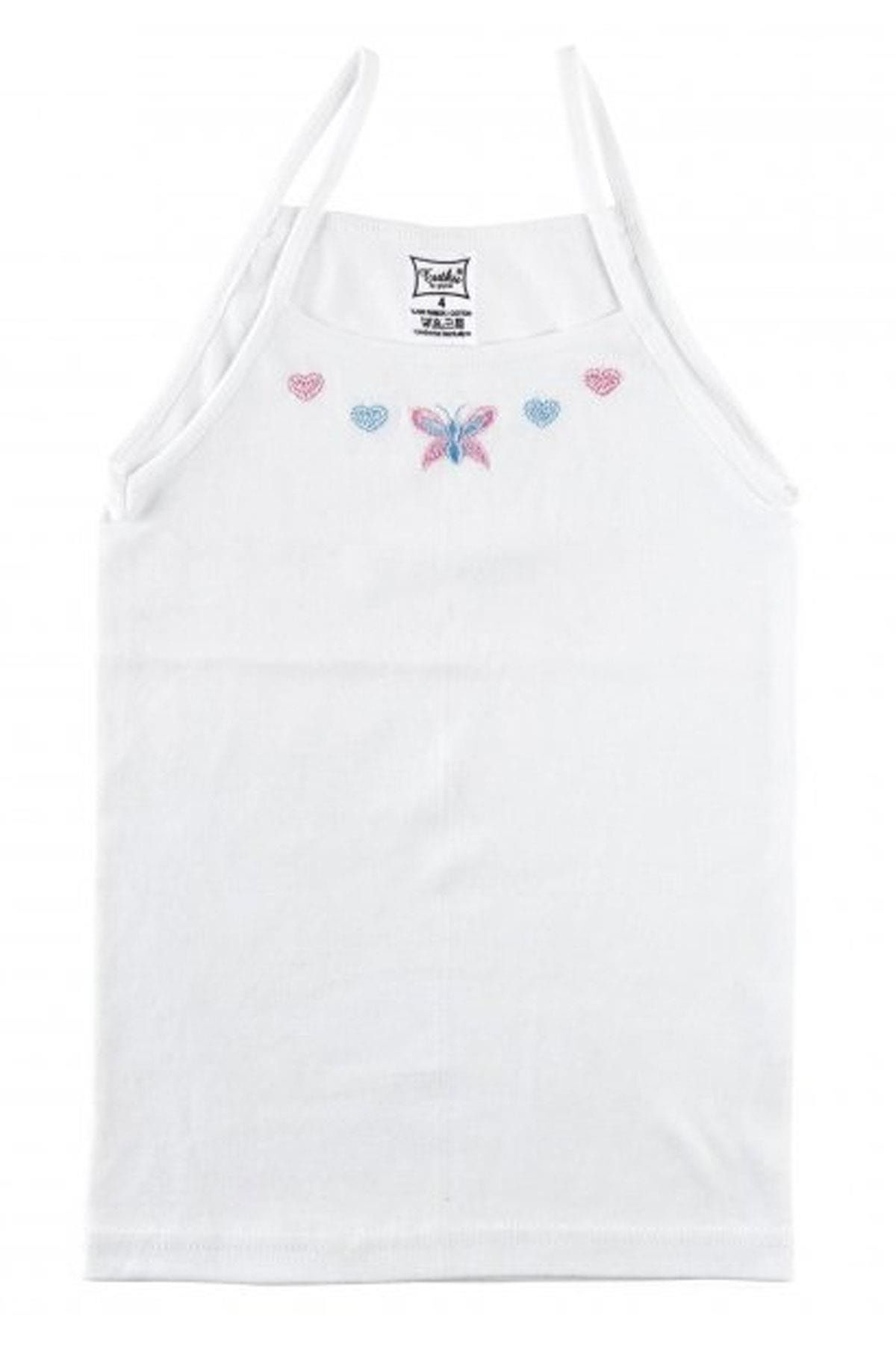 Iç Giyim Kız Çocuk Ip Askılı Işlemeli Atlet 3'lü Paket