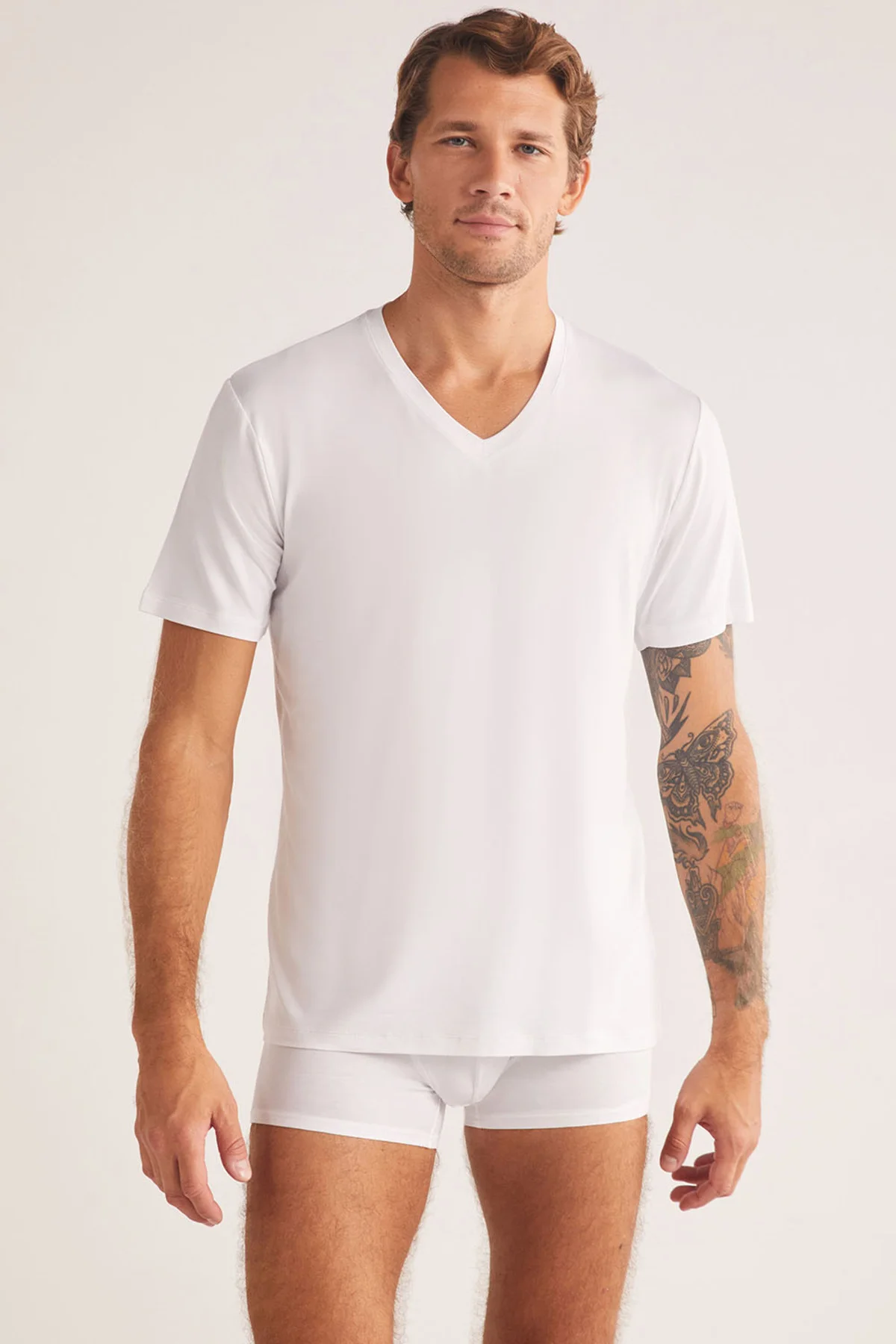 İç Giyim KOM Emilio V Yaka Mikro Modal Erkek Tshirt