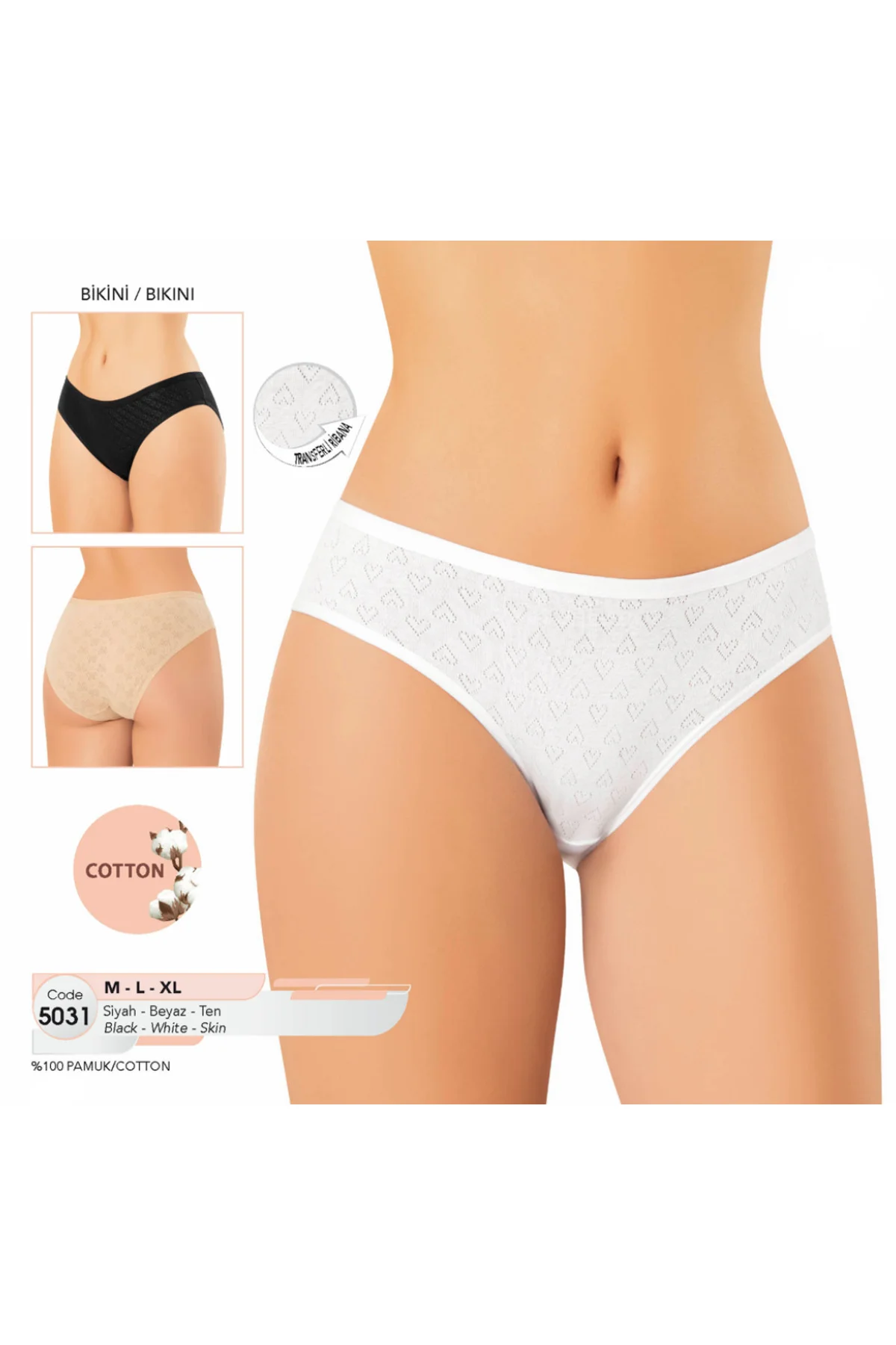 İç Giyim KOTA %100 Pamuk (6 adet) Bikini Külot