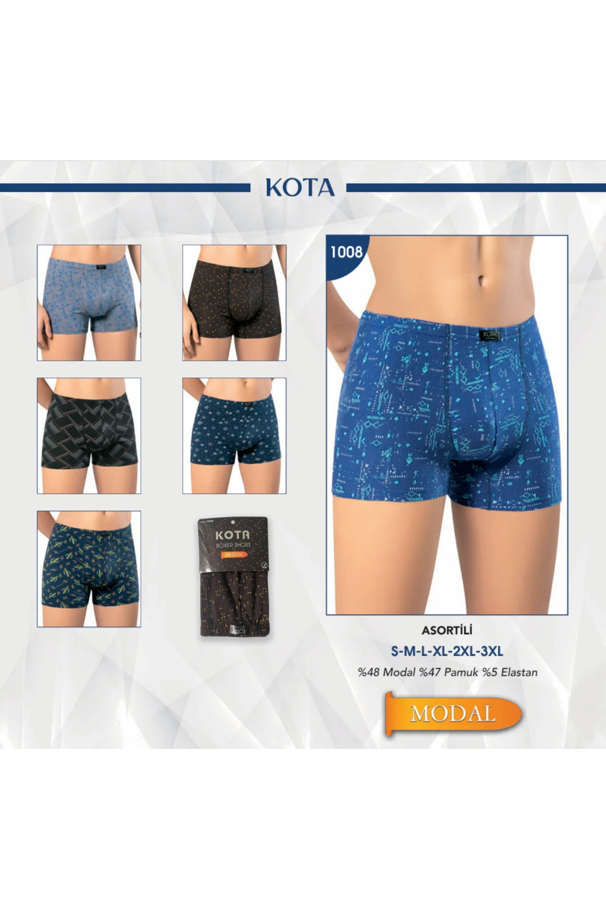 İç Giyim KOTA (6 ADET) ERKEK MODAL BOXER Fiyatı, Yorumları ve Özellikleri