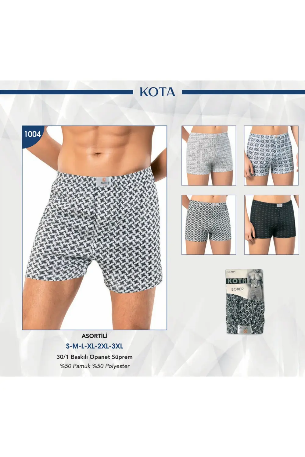 İç Giyim KOTA EKONOMİK (6 ADET) ERKEK EMPİRME BOXER