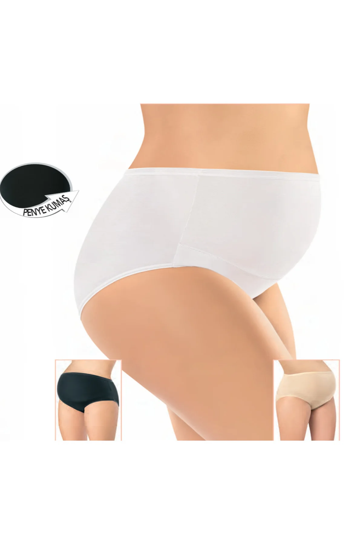 İç Giyim KOTA RAHAT PAMUK LİKRALI HAMİLE KÜLOT 3'LÜ PAKET