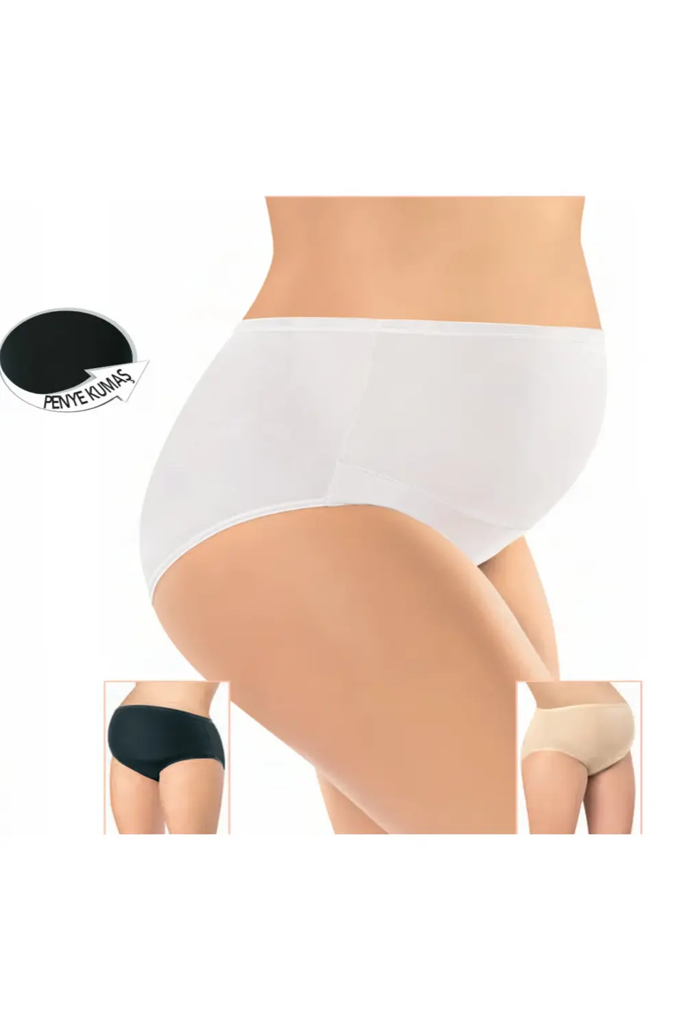 İç Giyim KOTA RAHAT PAMUK LİKRALI HAMİLE KÜLOT 3'LÜ PAKET