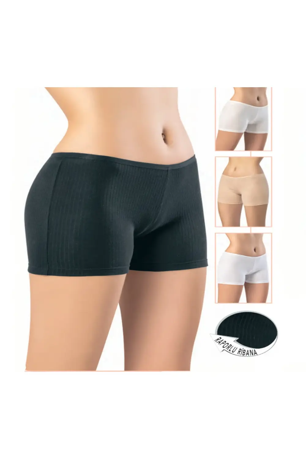 İç Giyim KOTA RAPORLU RİBANA ŞORT 6'LI PAKET