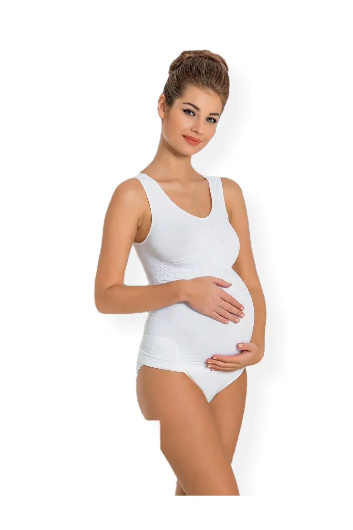 İç Giyim Miss Fit Dikişsiz Kalın Askılı Hamile Atleti