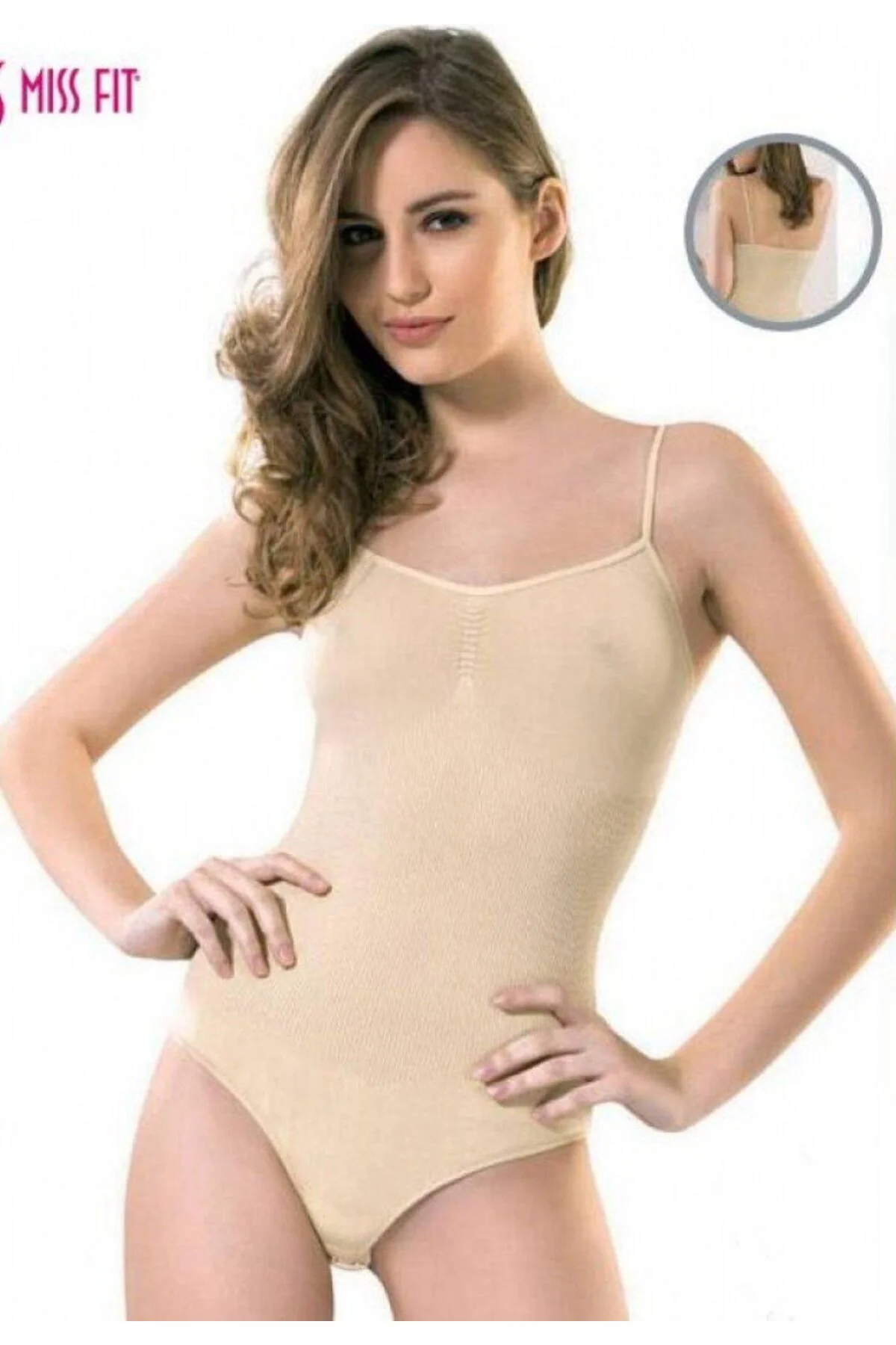 İç Giyim Miss Fit Dikişsiz İnce Askılı Korsajlı Body Korse