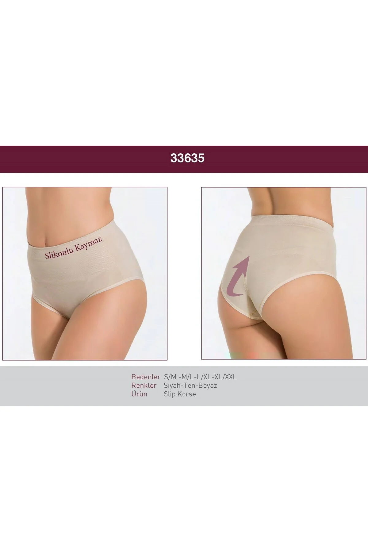 İç Giyim Miss Fit Slip Slikonlu Kaymaz Korse