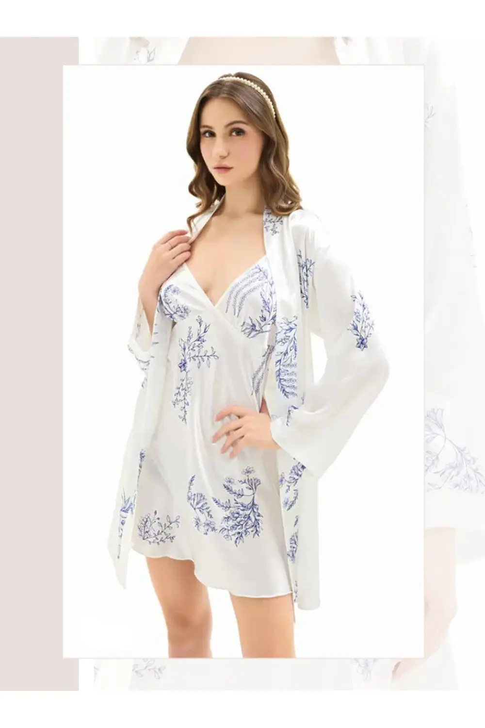 İç Giyim MOONGİRL Saten Kısa İkili Gecelik Takım