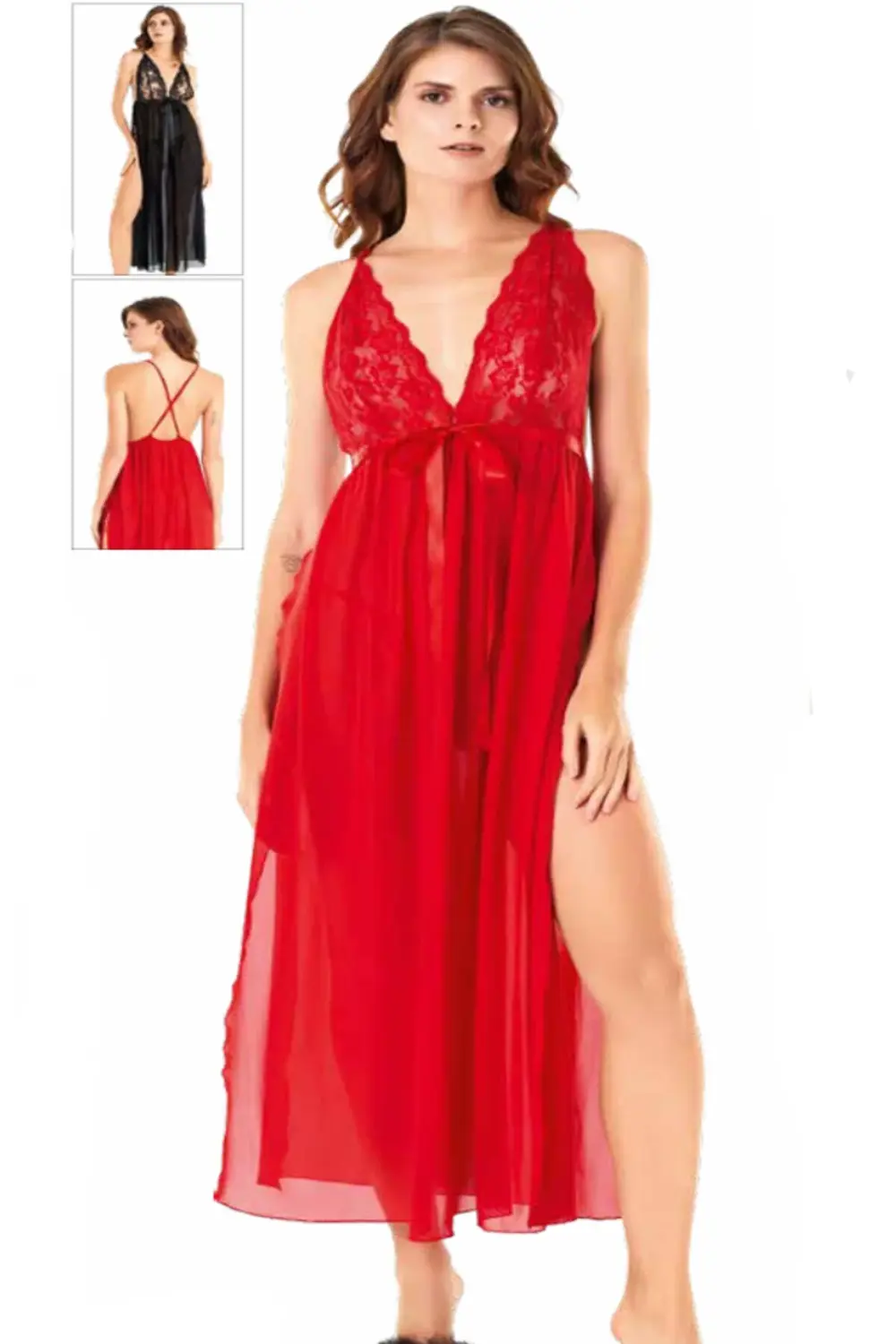 İç Giyim MOONGİRL Uzun Tül Gecelik