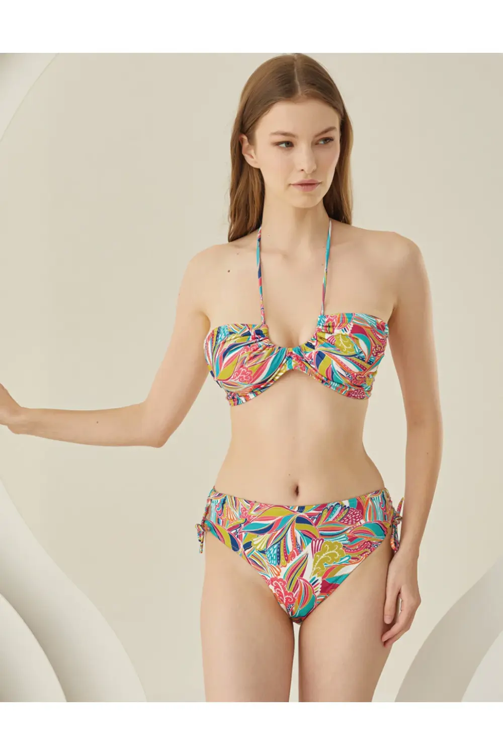 İç Giyim NBB Straplez Boyundan Bağlamalı Bikini Takım