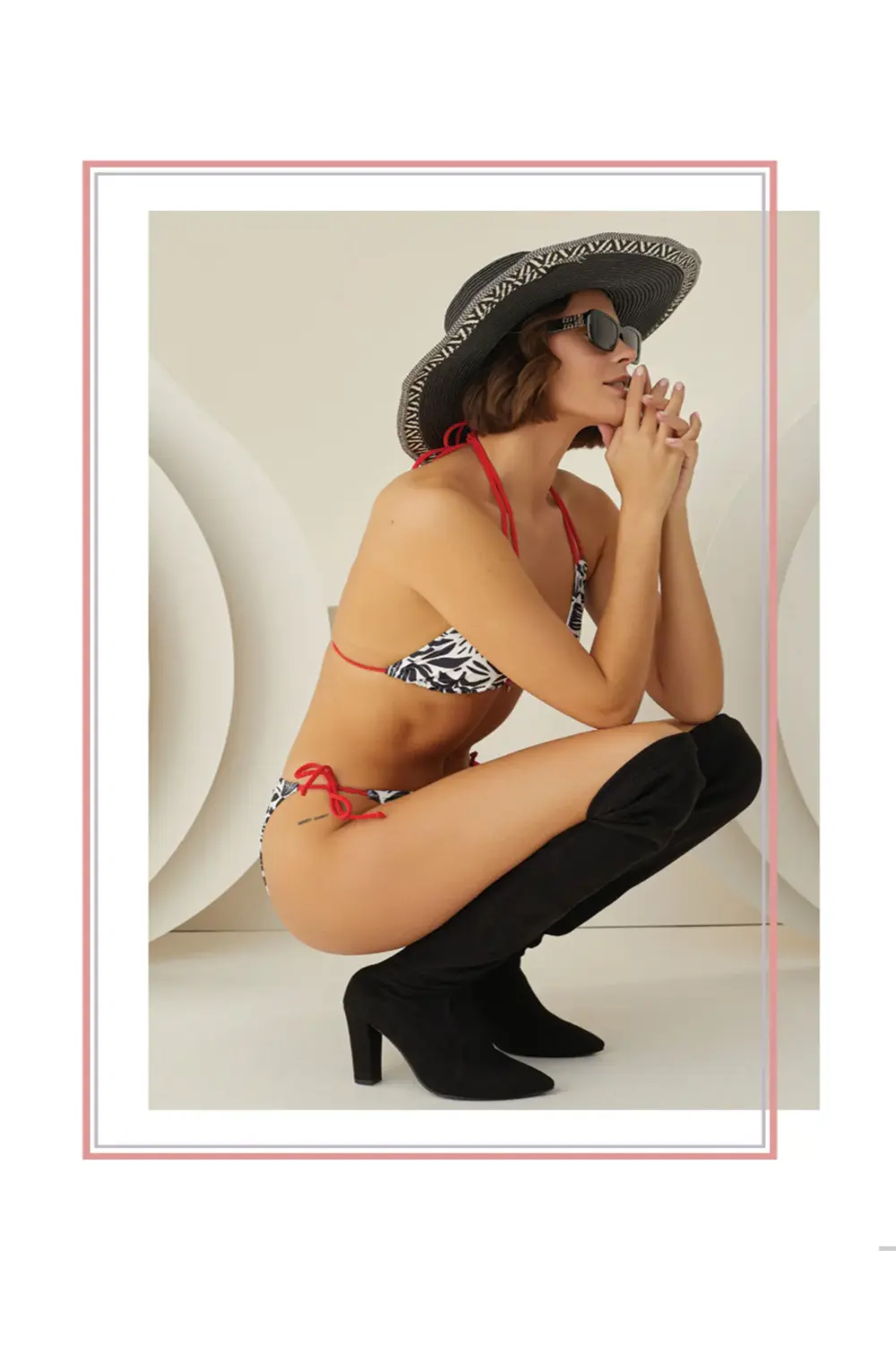 İç Giyim NBB Üçgen Çift İp Bağlamalı Bikini Takım