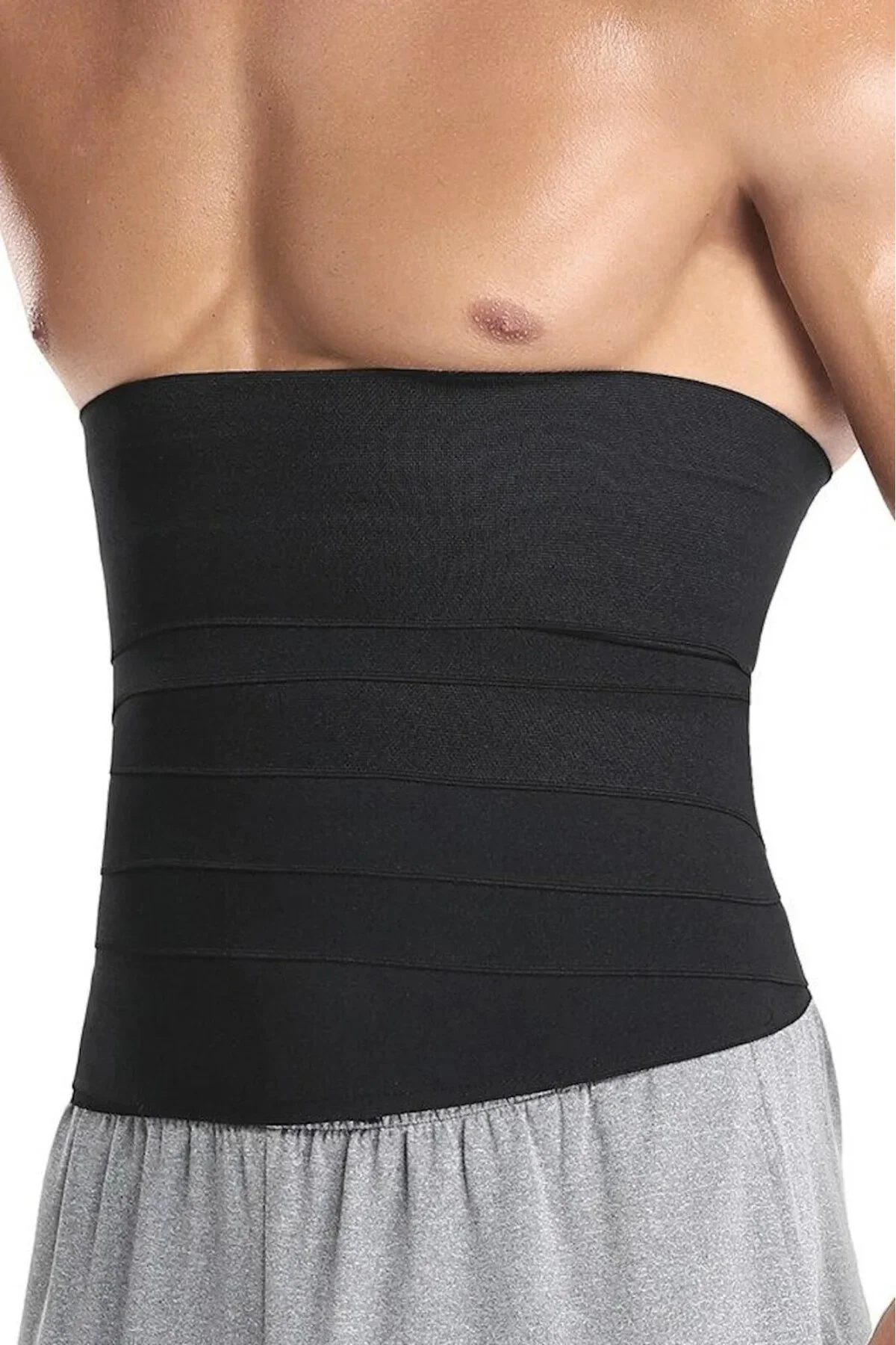İç Giyim NBB Unisex Siyah Kademeli Çırtlı Çok Amaçlı Bel Korsesi