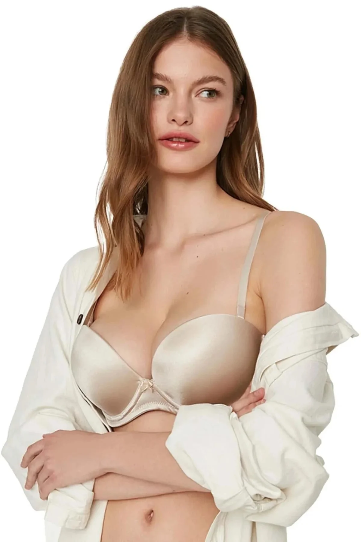 İç Giyim NEW BRA Çift Destekli Balenli Sütyen Çıkarılabilir Askıl