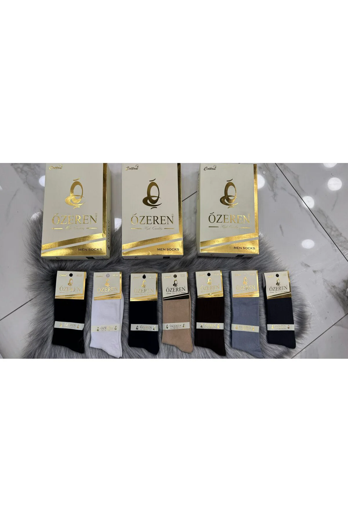 İç Giyim ÖZEREN Lüx Cotton Klasik Erkek Çorap EKONOMİK PAKET (12 