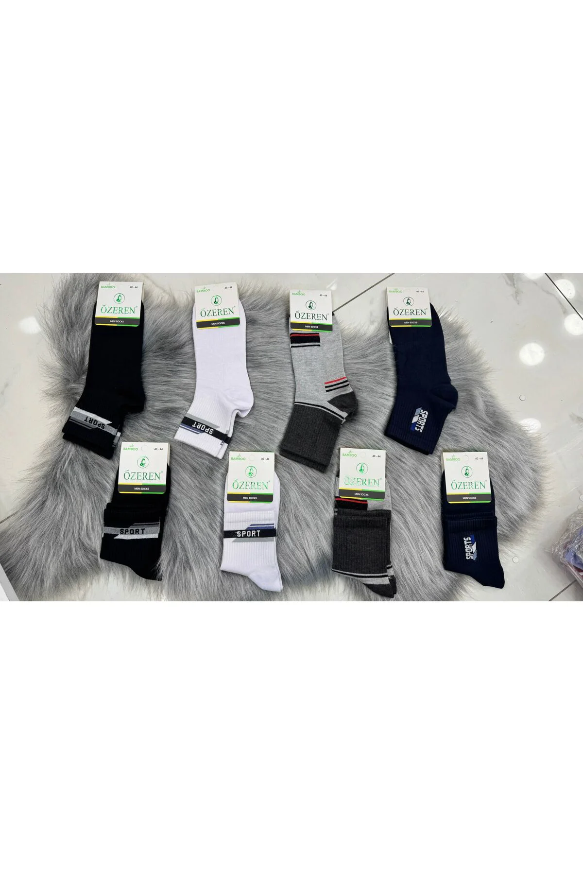 İç Giyim ÖZEREN Lüx Spor Kısa Bambu Erkek Çorap EKONOMİK PAKET (1