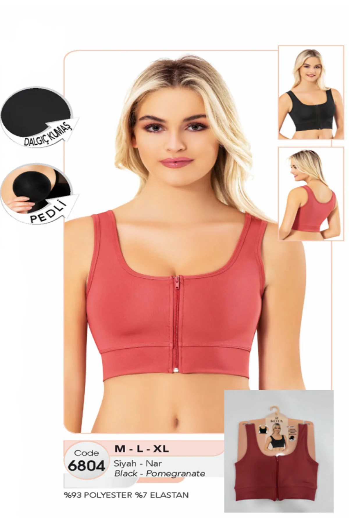 İç Giyim Polyester Dalgıç Kumaş Pedli Crop Atlet İç Giyim Polyester Dalgıç Kumaş Pedli Crop Atlet