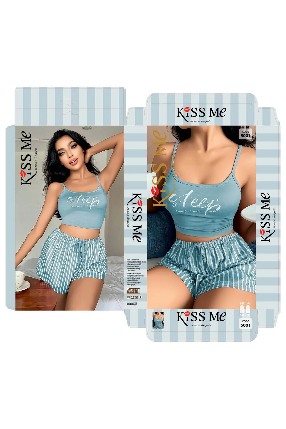 iç giyim RUSELİN ŞORTLU PİJAMA TAKIM