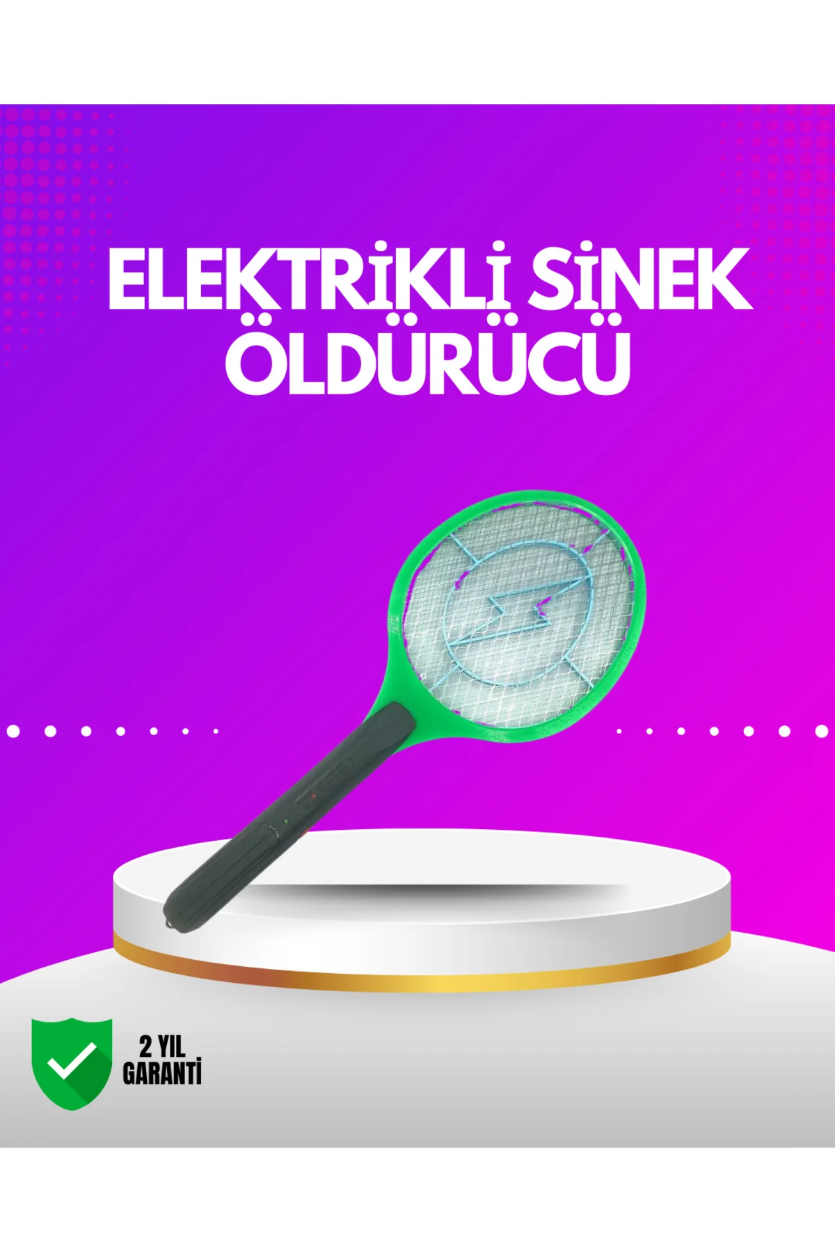 İç ve Dış Mekan Elektrikli Sinek Öldürücü | Hafif ve Ergonomik Ta