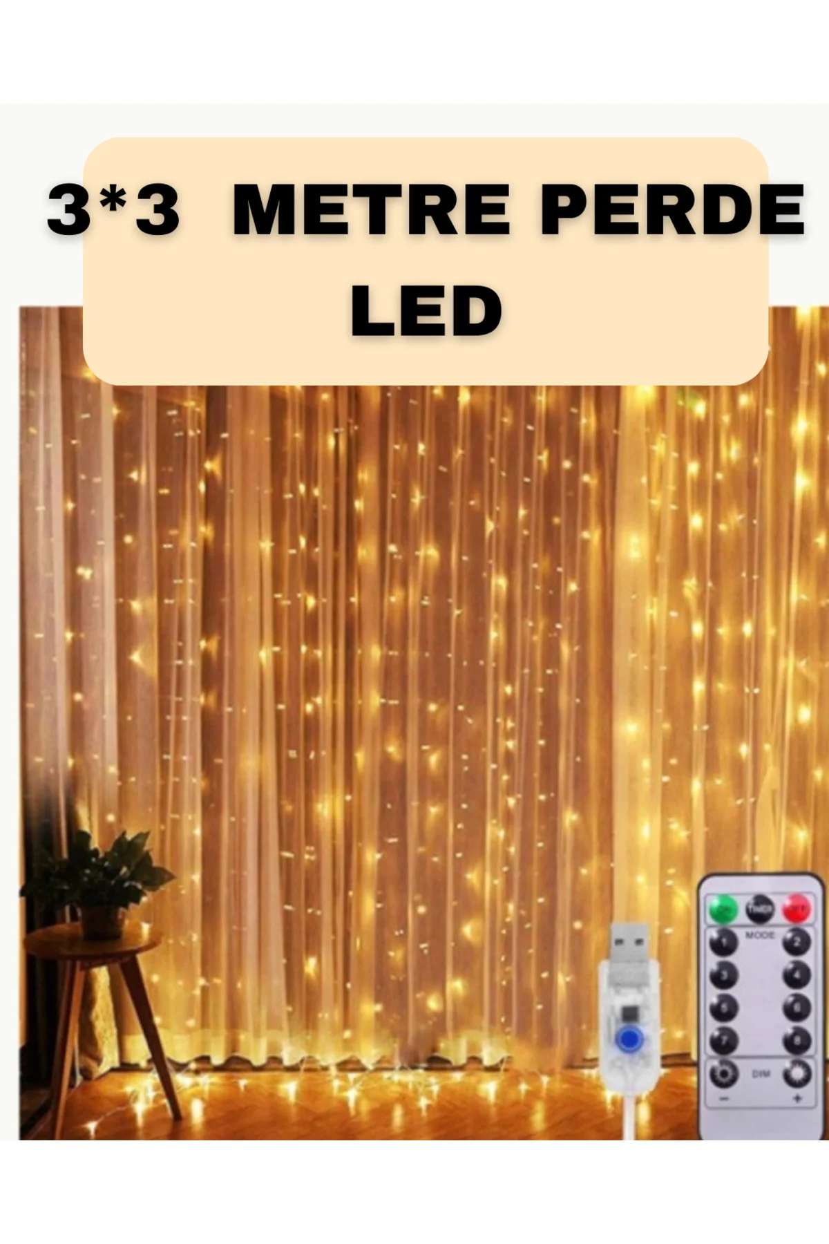 İç ve Dış Mekan Perde LED – Bahçe, Balkon ve Veranda İçin