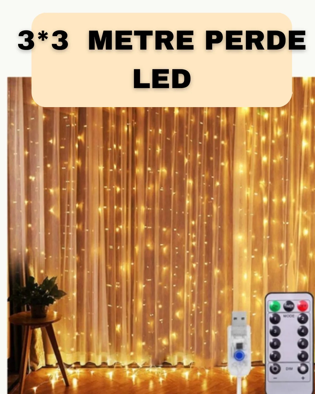 İç Ve Dış Mekan Perde Led Bahçe, Balkon Ve Veranda İçin - Lisinya Diğer