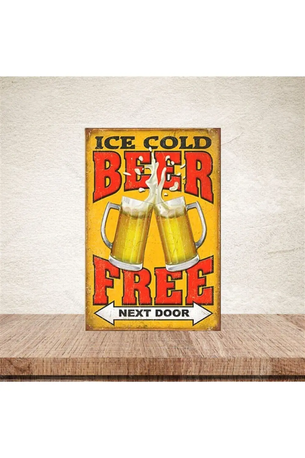 Ice Cold Retro Ahşap Poster 20 30 cm