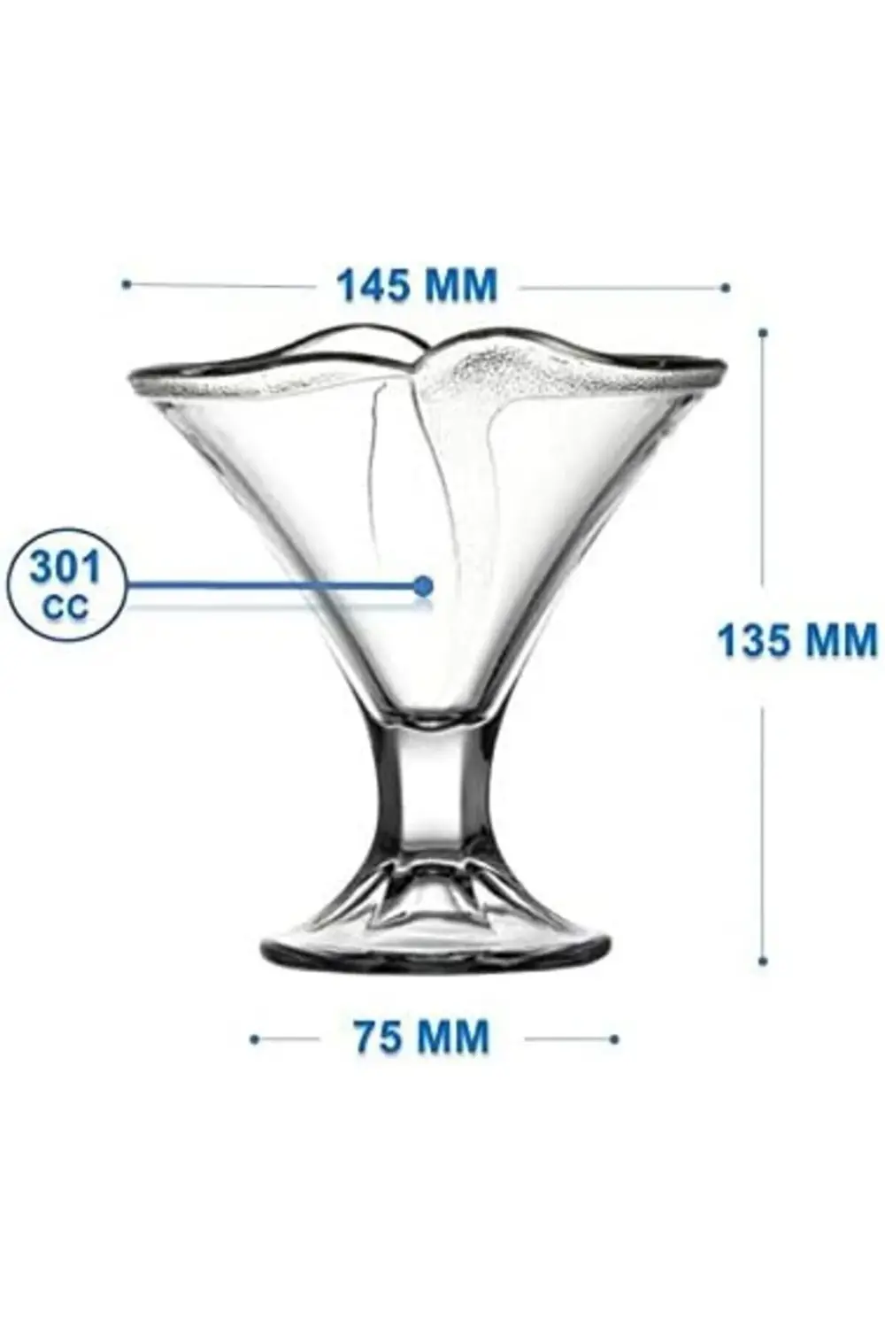 ICE Cream Cup dondurma bardağı dekorasyon için cam Ice 6 adet 117