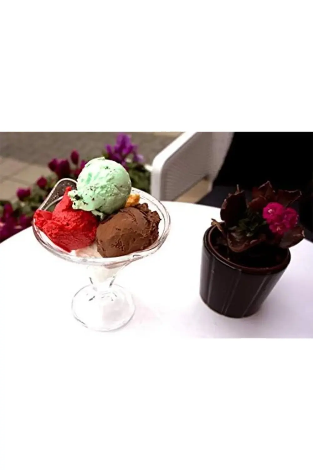 ICE Cream Cup dondurma bardağı dekorasyon için cam Ice 6 adet 117