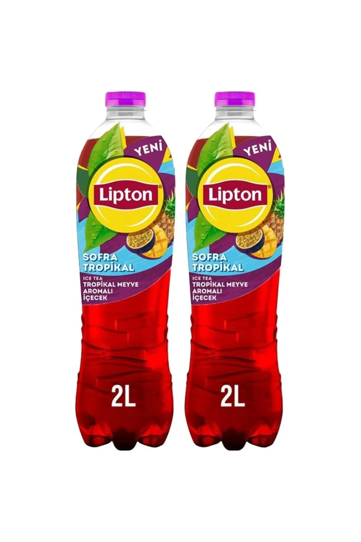 Ice Tea Tropikal Meyve Aromalı Soğuk Çay, Pet, 2 Litre 6 adet