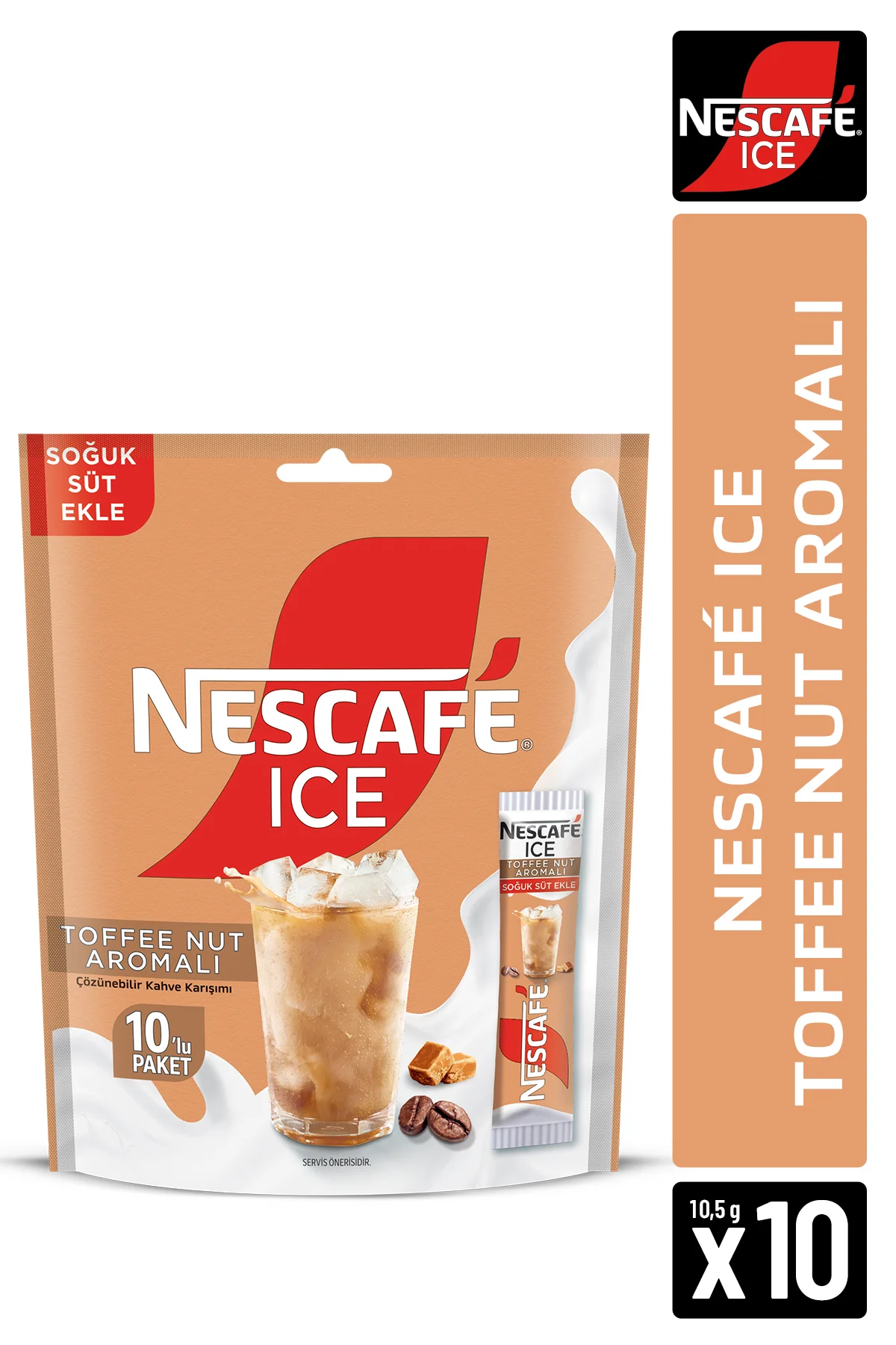 ICE Toffee Nut Aromalı Çözünebilir Kahve 10,5g 10'lu Paket ICE Toffee Nut Aromalı Çözünebilir Kahve 10,5g 10'lu Paket