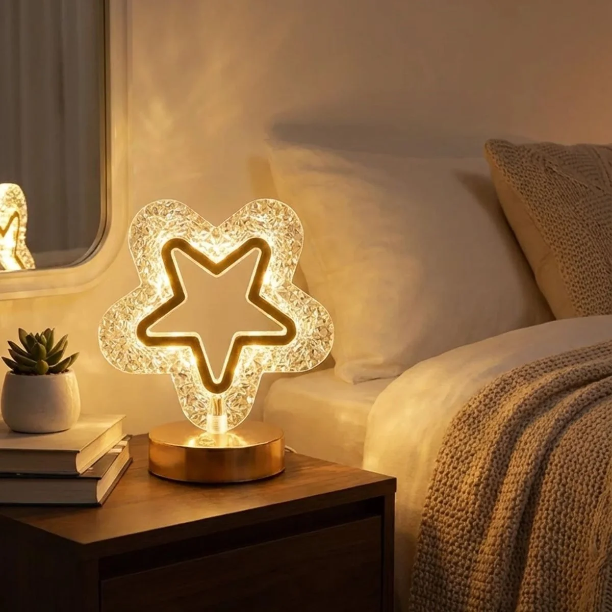 İçi Boş Yıldız Şeklinde Kristal Led Masa Lambası – Dokunmatik, 3 Renk Işık Modlu, Şarjlı Mini Dekoratif Gece Lambası Bx40 İçi Boş Yıldız Şeklinde Kristal Led Masa Lambası – Dokunmatik, 3 Renk Işık Modlu, Şarjlı Mini Dekoratif Gece Lambası Bx40