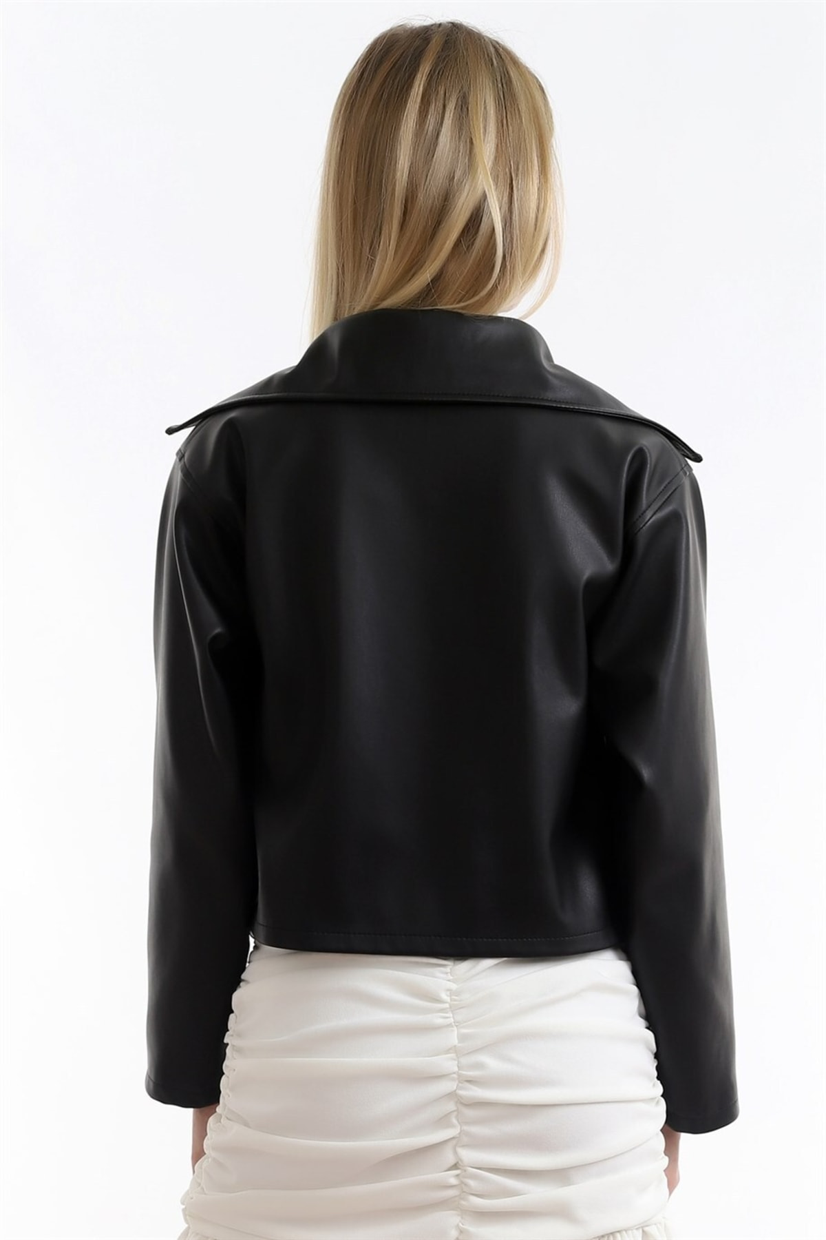 Dreamlike İçi Süet Kaplı Uzun Kollu Deriden Çift Cepli Mont