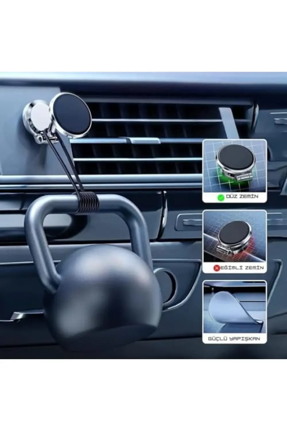 İçi Telefon Tutucu, Araç Telefon Tutucu, 360 Derece Dönebilen Esn