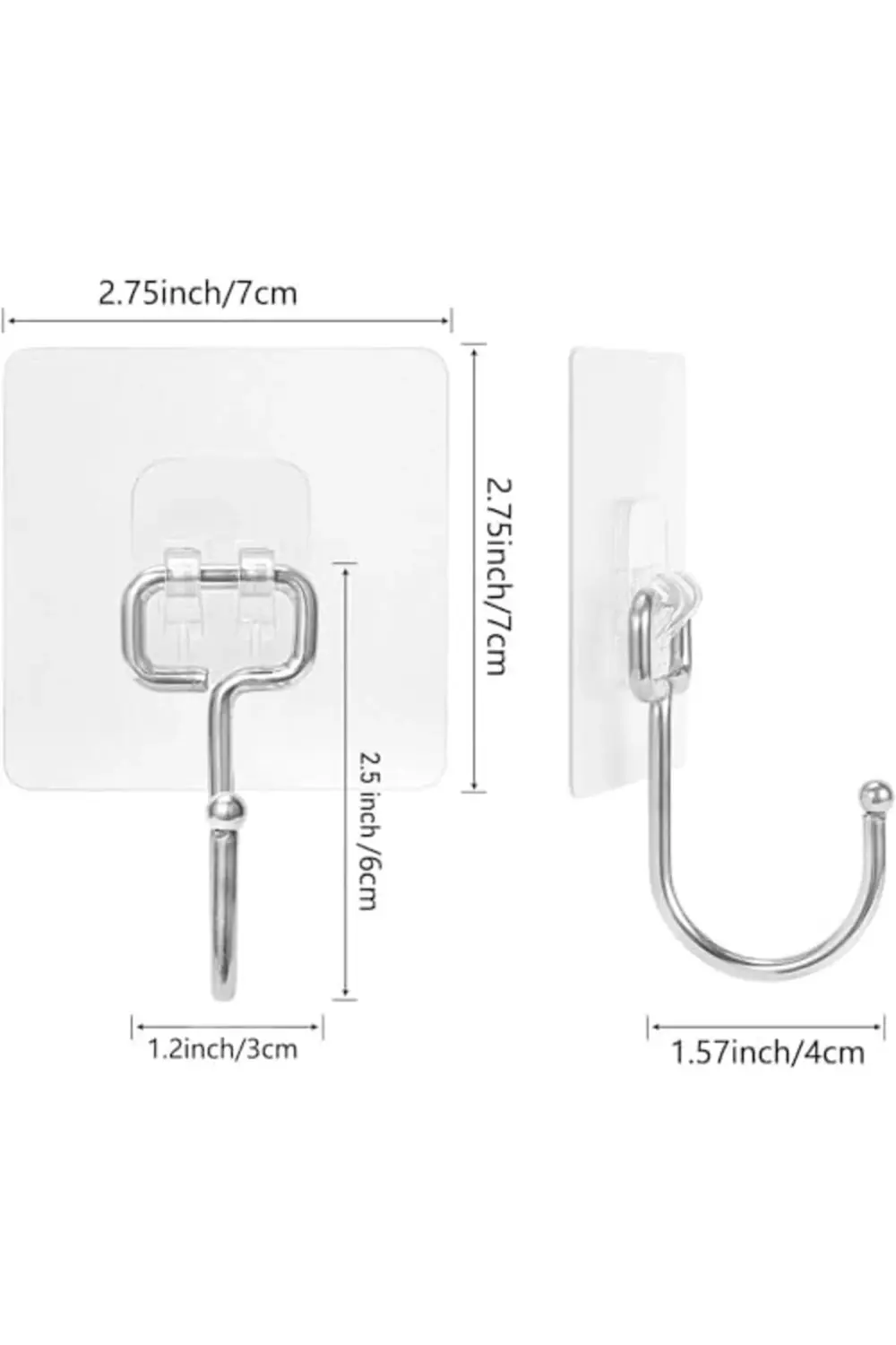 İçin Krom Güçlü Yapışkan Kancalar yapışkanlı Askılar mutfak ev Of