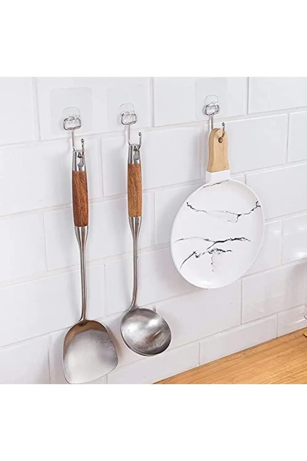 İçin Krom Güçlü Yapışkan Kancalar yapışkanlı Askılar mutfak ev Of