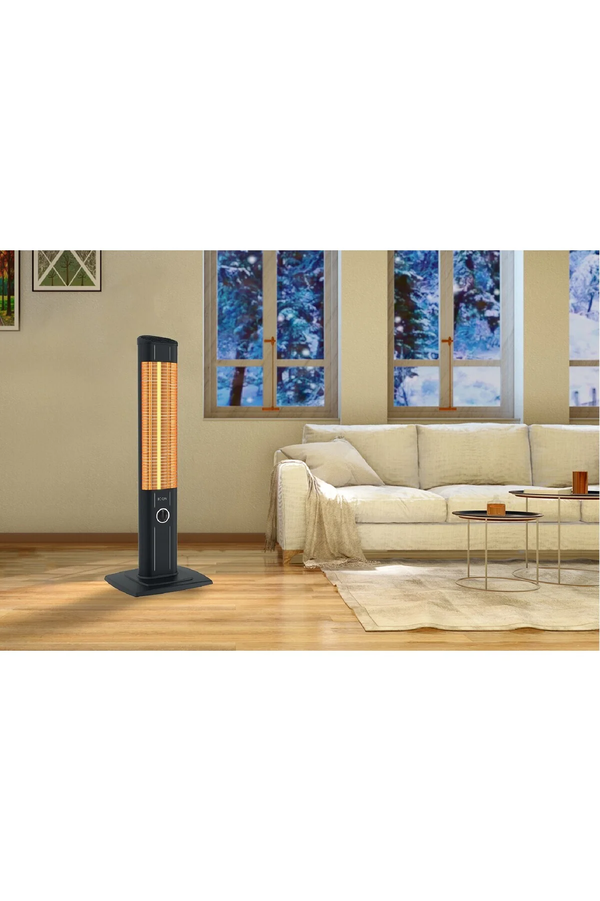 ICQN Craft Serisi IC2300 Suya-Toza Dayanıklı 2300 W Siyah Uzaktan Kumandalı İç/Dış Mekan Isıtıcı ICQN Craft Serisi IC2300 Suya-Toza Dayanıklı 2300 W Siyah Uzaktan Kumandalı İç/Dış Mekan Isıtıcı