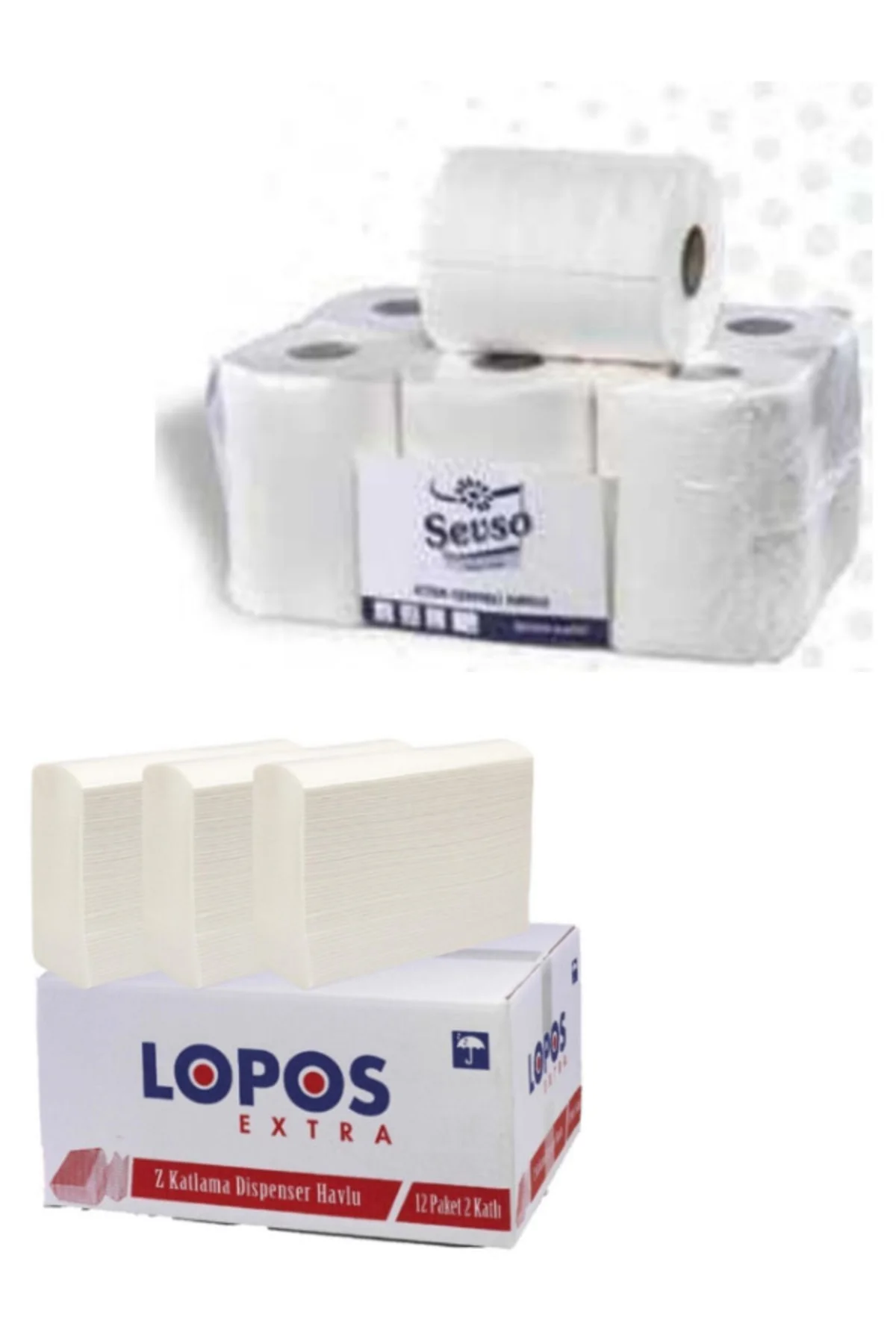 Içten Çekmeli Kağıt Havlu 6 Rulo Ve Z Katlama Dispenser Havlu 12 